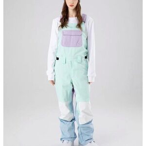 Pastel Colorblock SEARIPE Snow Overall Bib